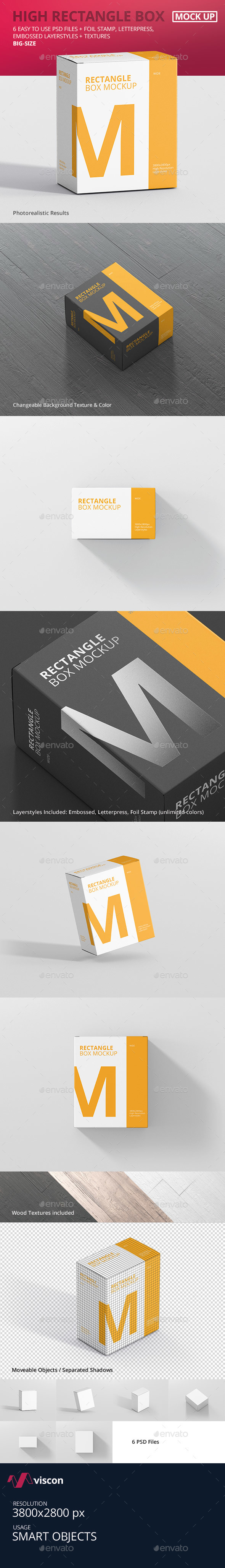 Box Mockup - High Rectangle Big Size - Miscellaneous Packaging