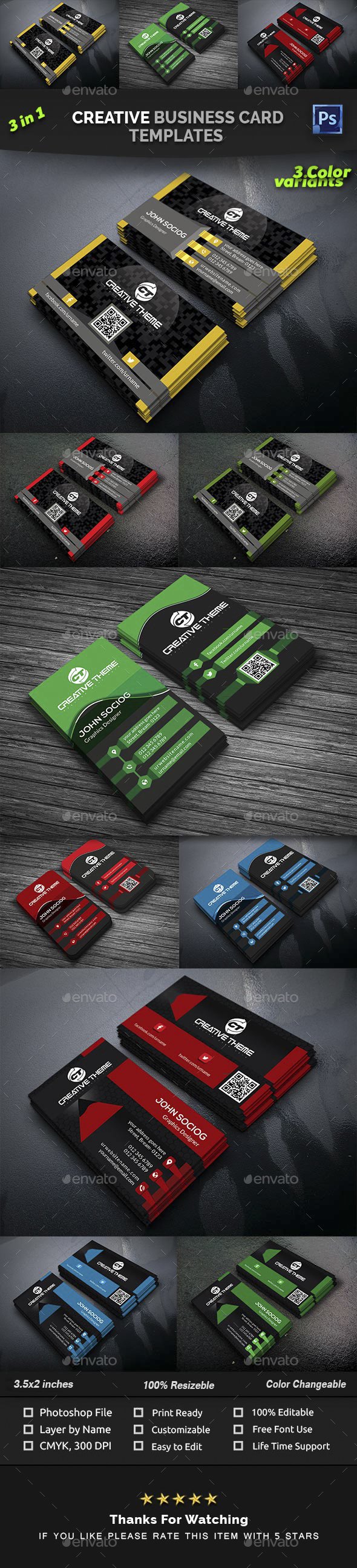 GraphicRiver Creative Business Card Templates 21049106 GraphicRiver Creative Business Card Templates 21049106
