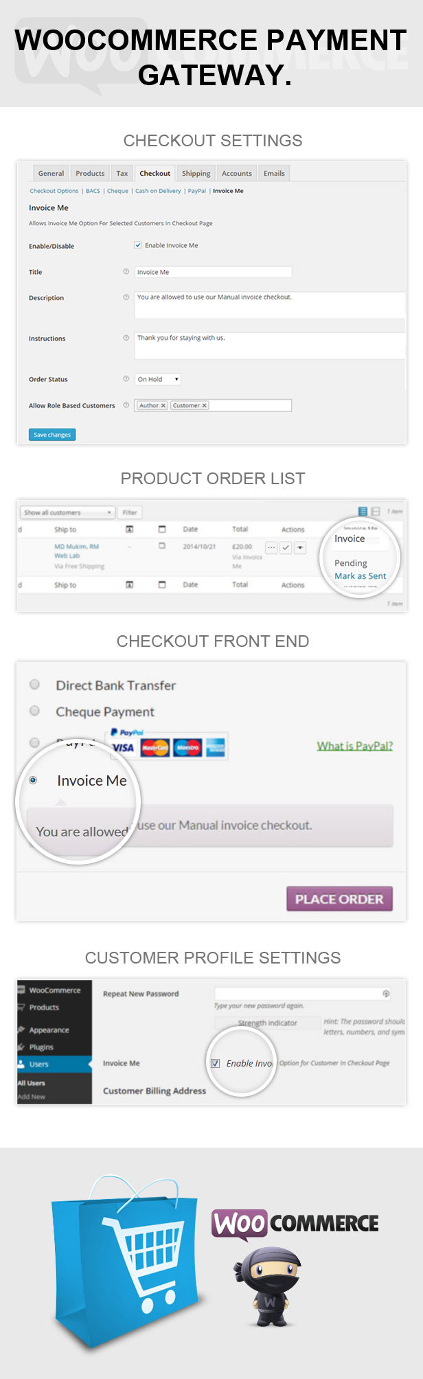 woocommere invoice me for selected customers by rmweblab codecanyon