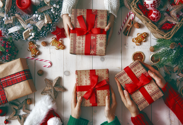 Christmas family traditions - Stock Photo - Images