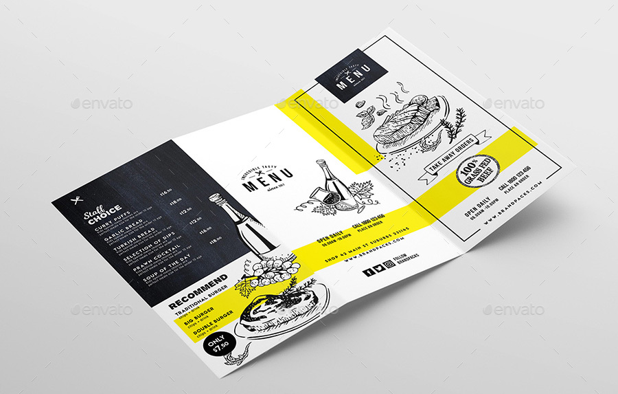 Tri Fold Menu Template Print Templates GraphicRiver Tri Fold Menu Template Print Templates GraphicRiver
