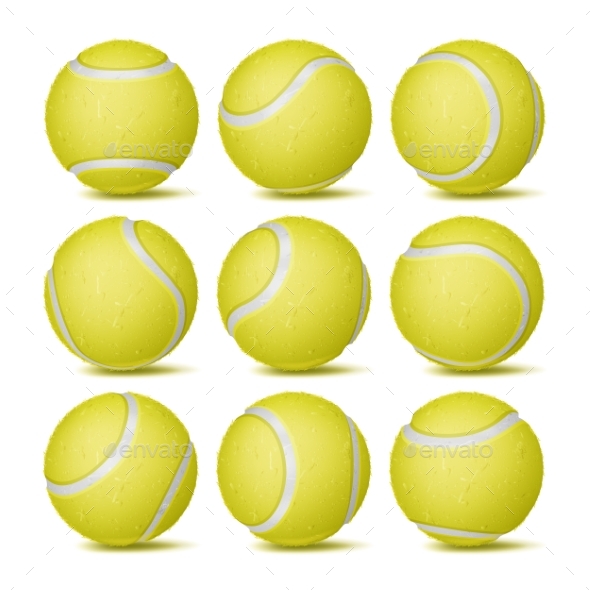 GraphicRiver Realistic Tennis Ball Set Vector Classic Round 21049518 GraphicRiver Realistic Tennis Ball Set Vector Classic Round 21049518