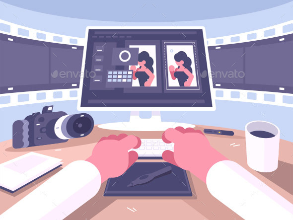 Photo Designer Working Process - Miscellaneous Vectors