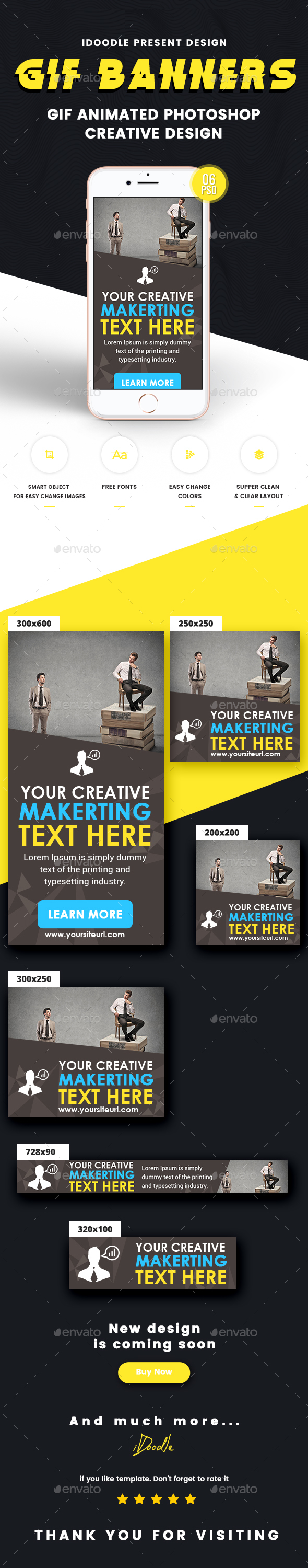 Animated multipurpose Banner Ad - Banners & Ads Web Elements