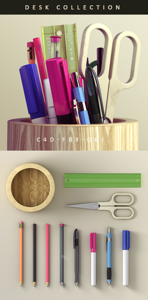 3DOcean Desk Item Collection of Pens a Scissor and Ruler 21050063 3DOcean Desk Item Collection of Pens a Scissor and Ruler 21050063