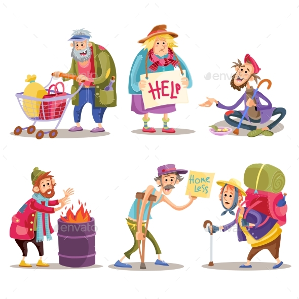Beggars and Homeless - People Characters