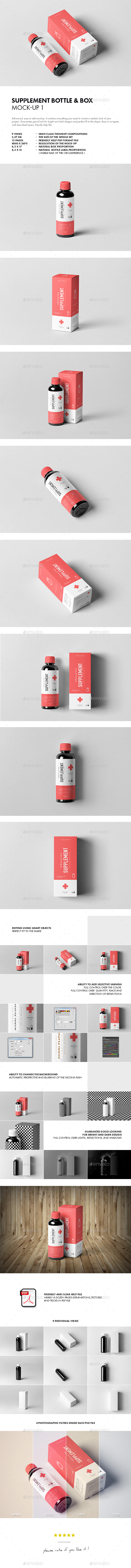 Supplement Bottle & Box Mock-up 1 - Miscellaneous Packaging