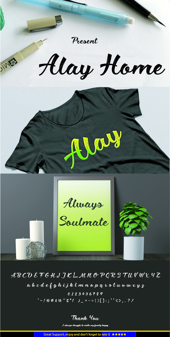 Alay Home - Script Fonts