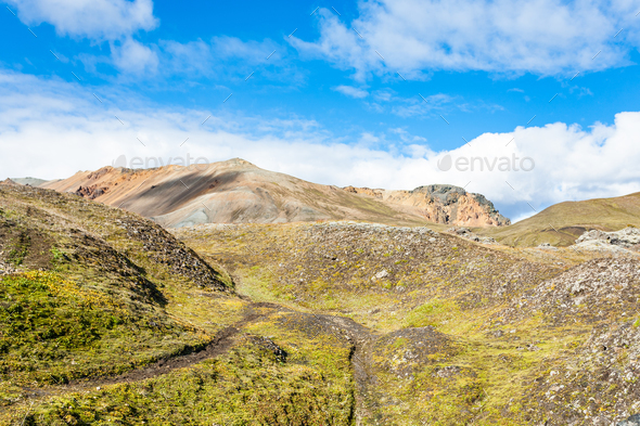 mountains in Landmannalaugar in Iceland - Stock Photo - Images