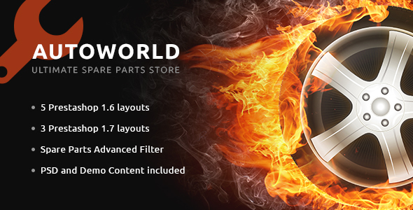 Autoworld - Spare Parts Responsive PrestaShop 1.6 and 1.7 Theme