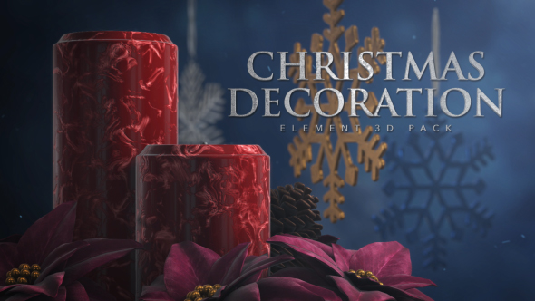 Christmas Decoration Element 3D Pack