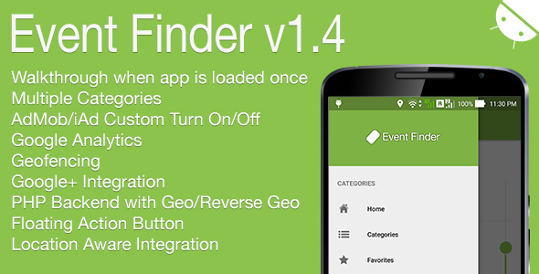 Event Finder Full Android Application v1.4 - CodeCanyon Item for Sale