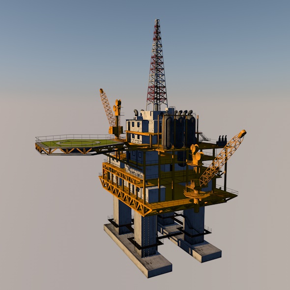 Oil platform - 3DOcean Item for Sale