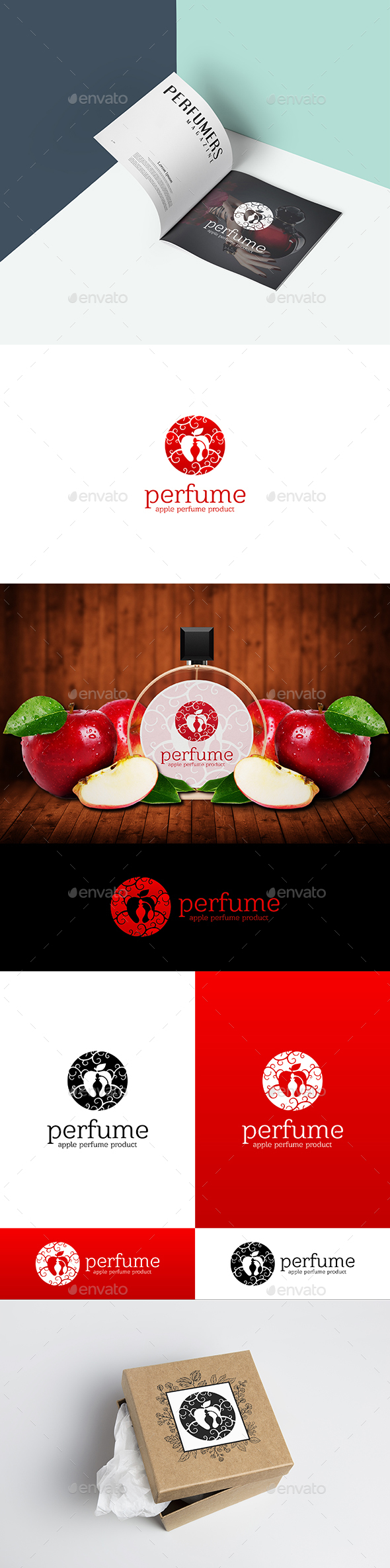Apple Perfume Logo Template - Objects Logo Templates