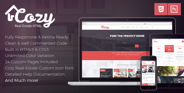 Marvelous Cozy - Responsive Real Estate HTML Template