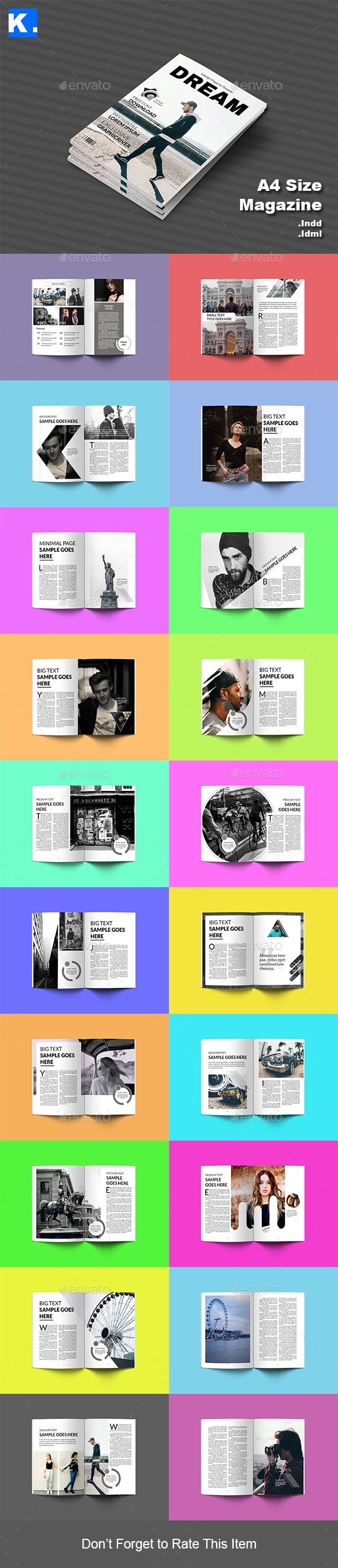 Indesign Magazine Template 5 - Magazines Print Templates