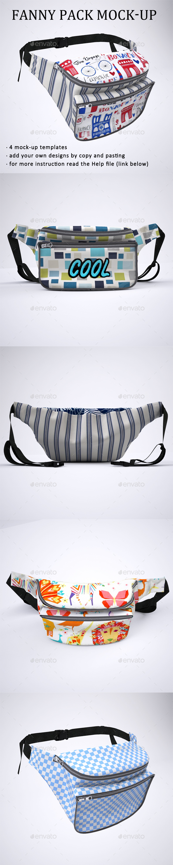 Download Fanny Pack or Bum Bag Mock-Up by Sanchi477 | GraphicRiver