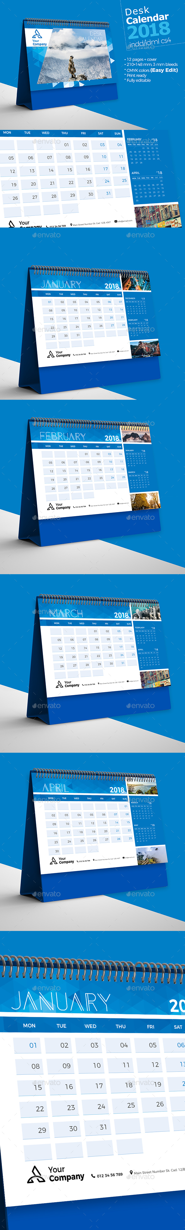 GraphicRiver Desk Calendar 2018 21054068 GraphicRiver Desk Calendar 2018 21054068