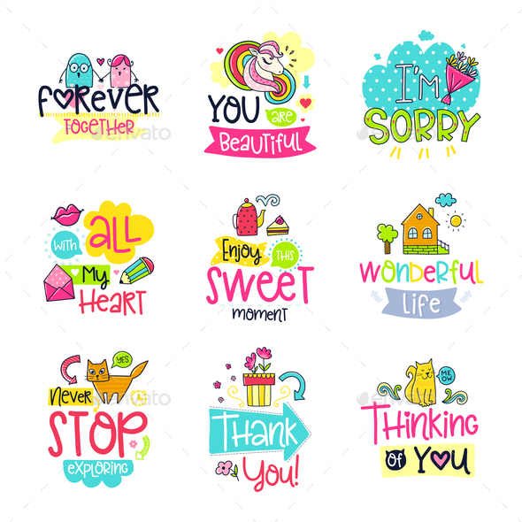 GraphicRiver Doodle Phrases 21054765 GraphicRiver Doodle Phrases 21054765