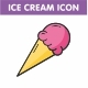Ice Cream Icon Set Vector