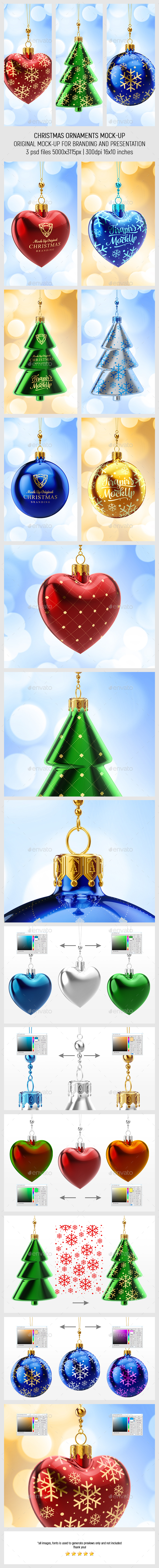 Christmas Ornaments Mock-up - Miscellaneous Print