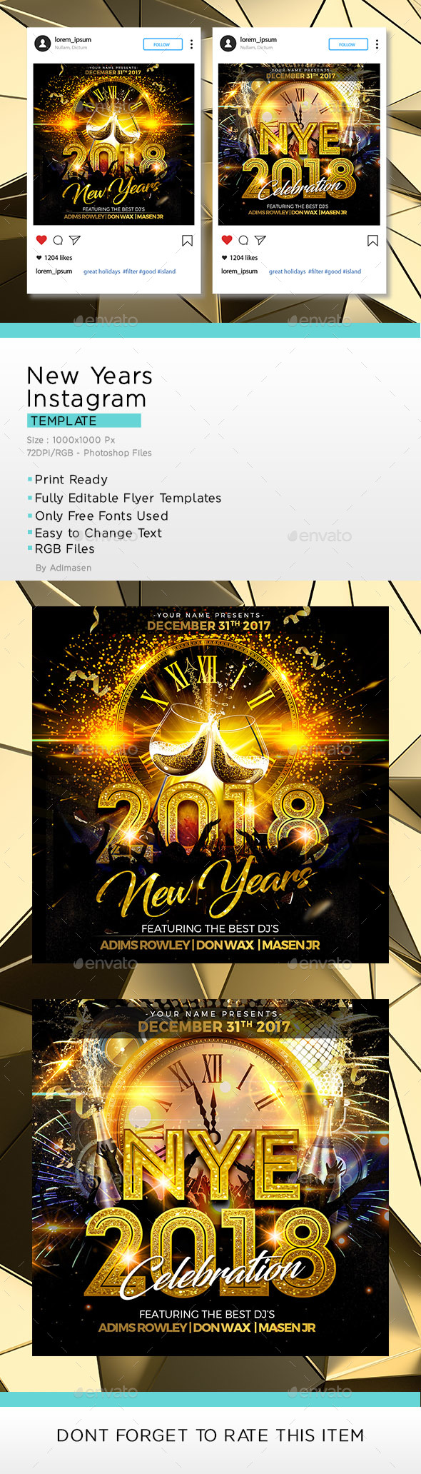 GraphicRiver New Years Instagram 21055338 GraphicRiver New Years Instagram 21055338