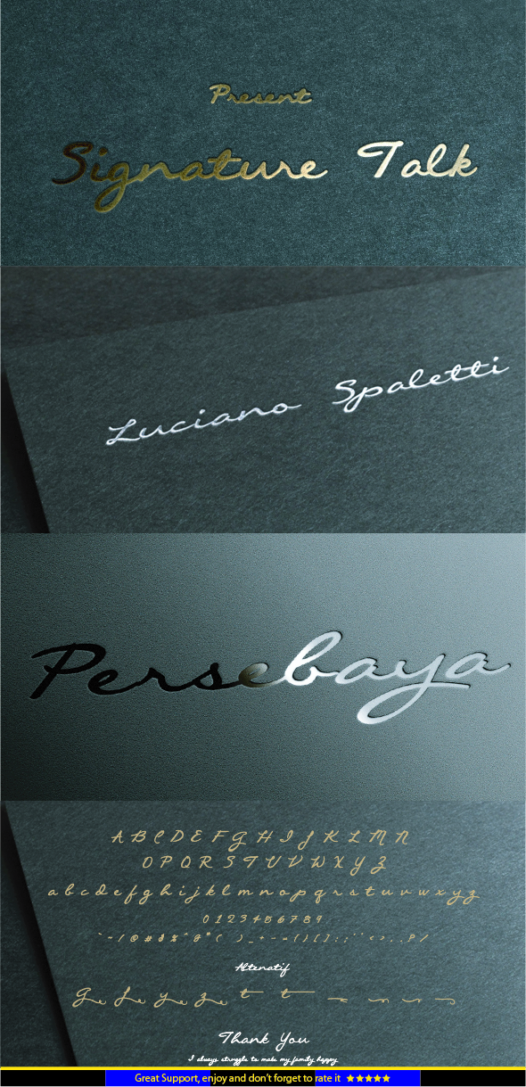 Signature Talk - Hand-writing Script