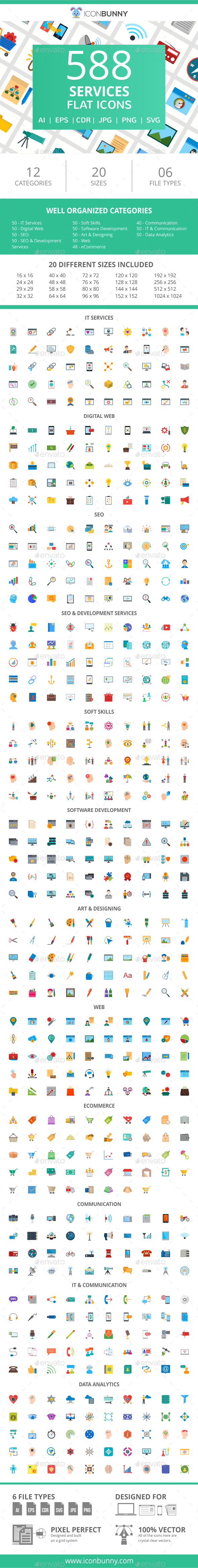 GraphicRiver 588 Services Flat Icons 21055638 GraphicRiver 588 Services Flat Icons 21055638