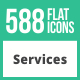 588 Services Flat Icons
