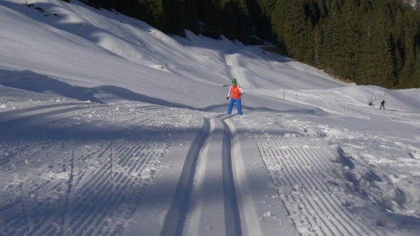 Cross-country Skiing Furrow