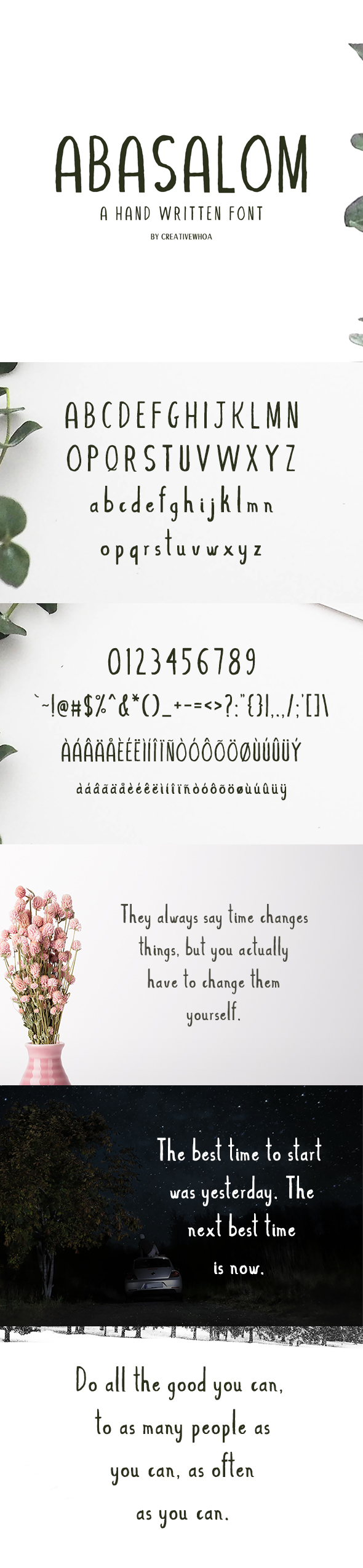 Abasalom A Handwritten Font - Hand-writing Script