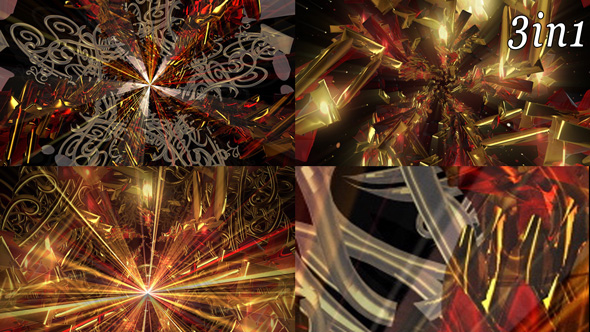 Gold Abstraction - VJ Loop Pack (3in1) alt