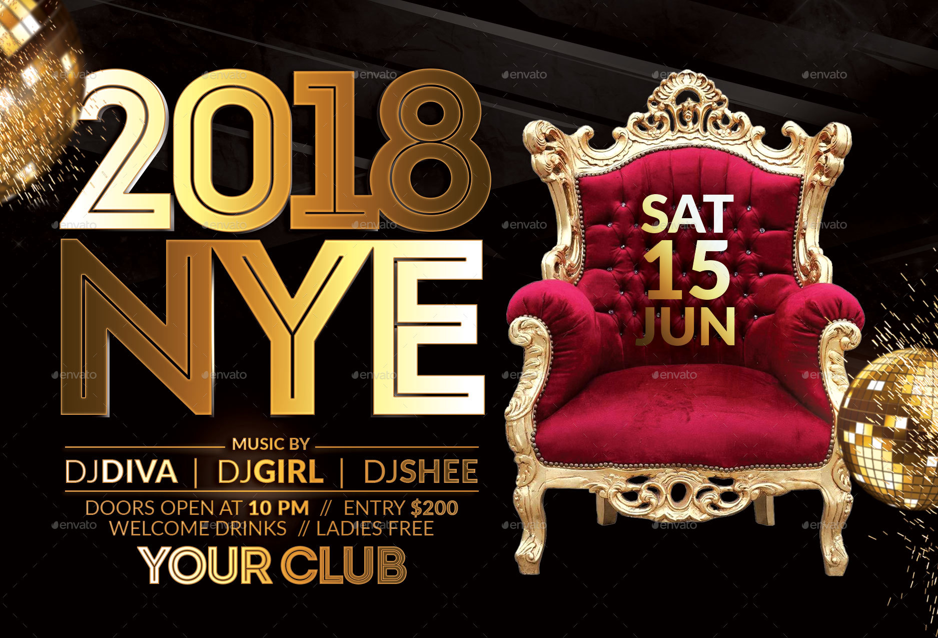 2018 nye flyer by hedygraphics graphicriver nye flyers