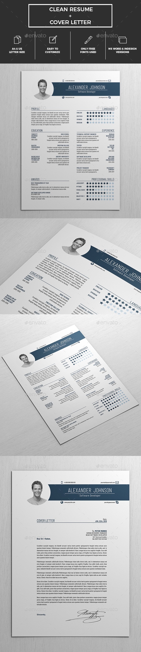 Resume Template / CV - Resumes Stationery
