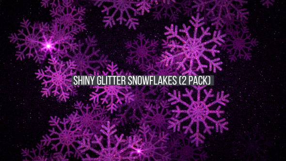 Glitter Snowflakes Loop Background V1