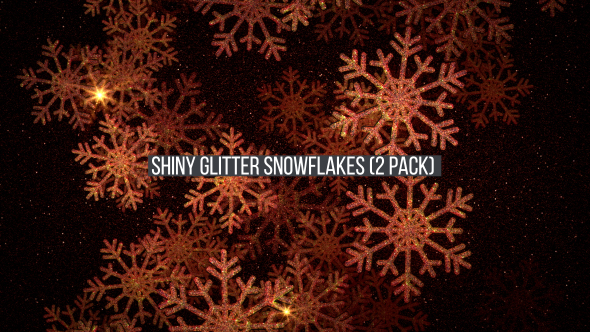 Glitter Snowflakes Loop Background V2