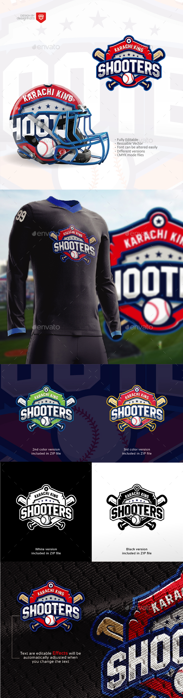 GraphicRiver Shooters Baseball Team Logo 21057962