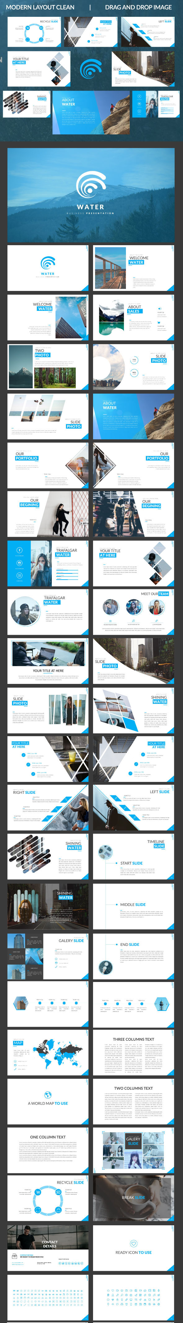 Water Google slide Template - Google Slides Presentation Templates