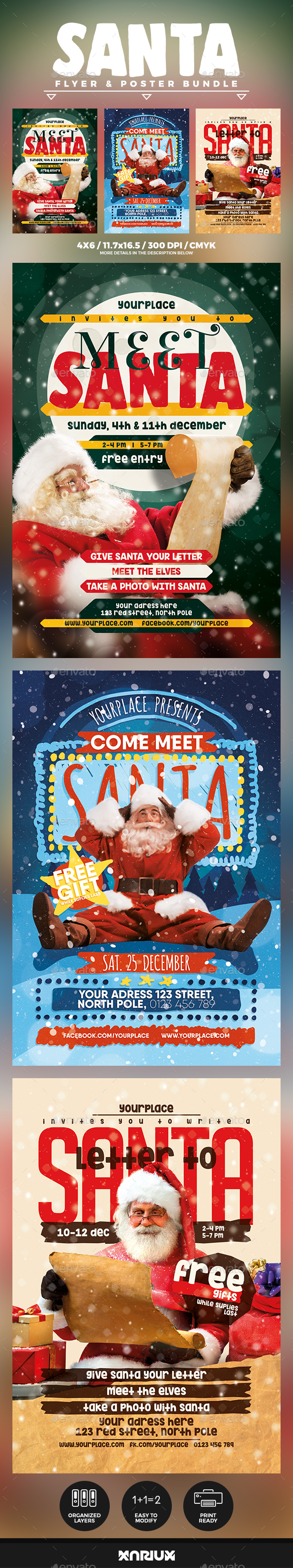Meet Santa Flyer & Poster Bundle - Holidays Events
