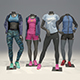 Female mannequin Nike pack 2 3D model - 3DOcean Item for Sale