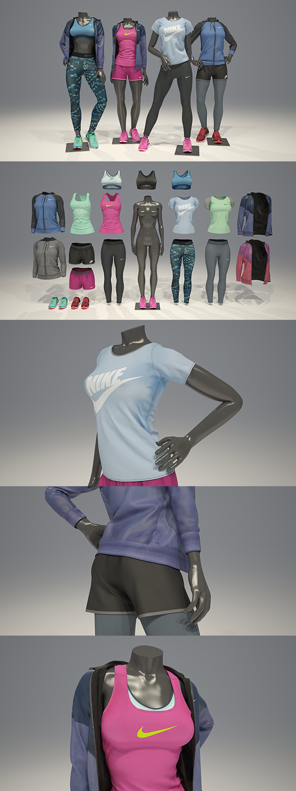Female mannequin Nike - 3Docean 21058574