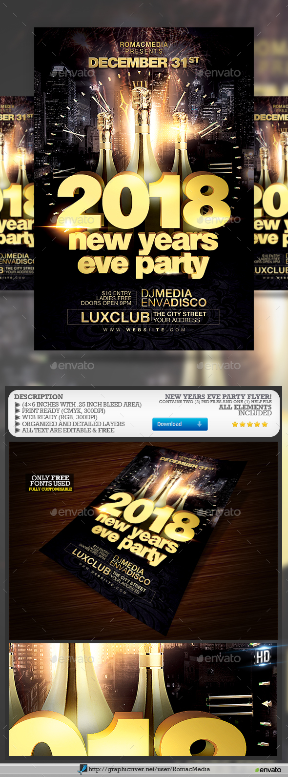 New Year Party Flyer - Clubs & Parties Events