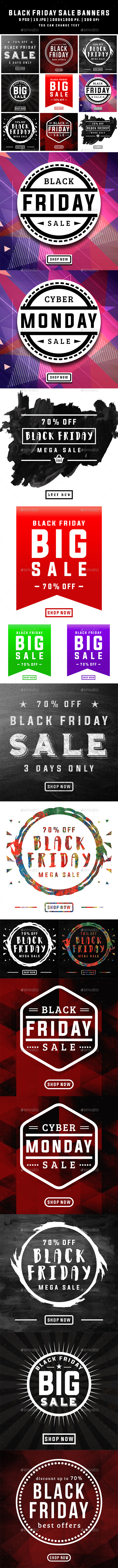 Black Friday Banners - Banners & Ads Web Elements