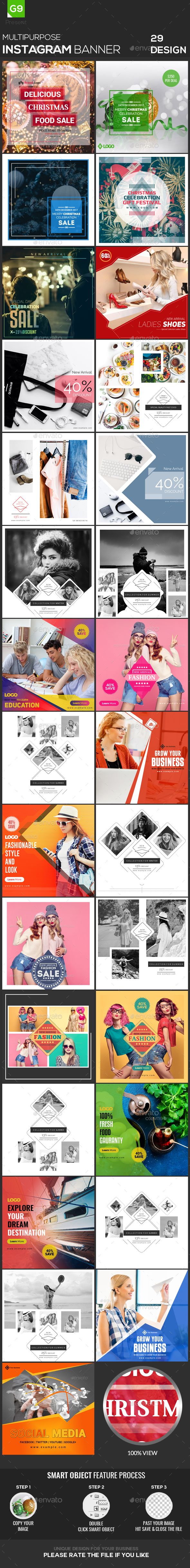 GraphicRiver Instagram Bundle 29 Design 21060783 GraphicRiver Instagram Bundle 29 Design 21060783