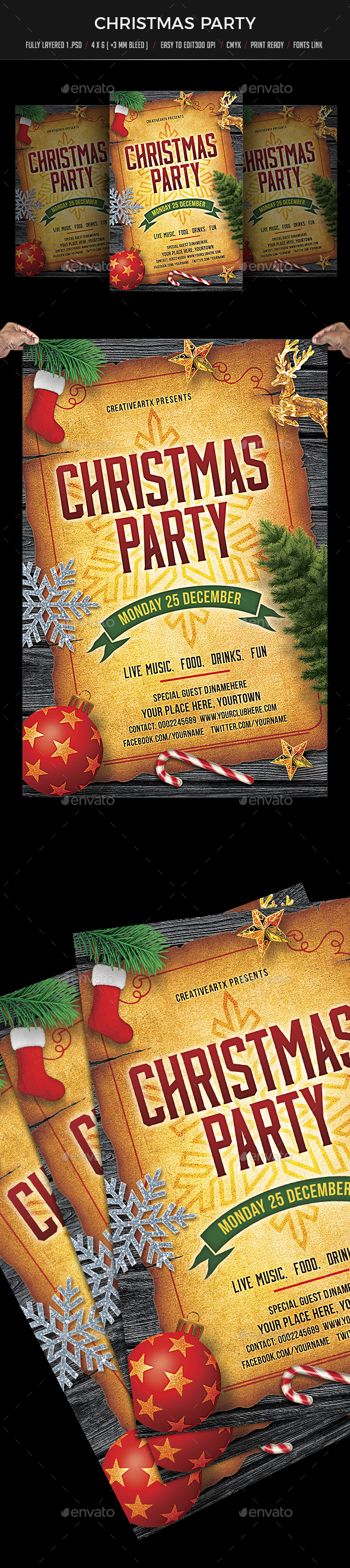 Christmas Party Flyer/ Invitation - Events Flyers