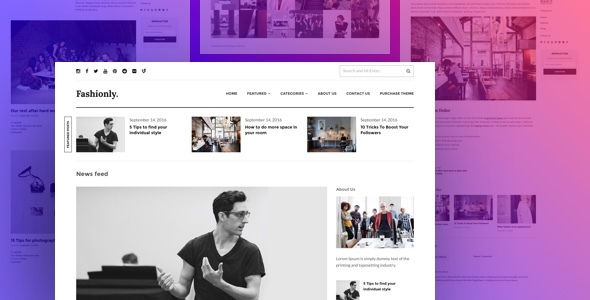 Fashionly - Responsive WordPress Blog Theme