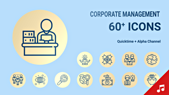 Corporate Management Icons - Motion Graphics