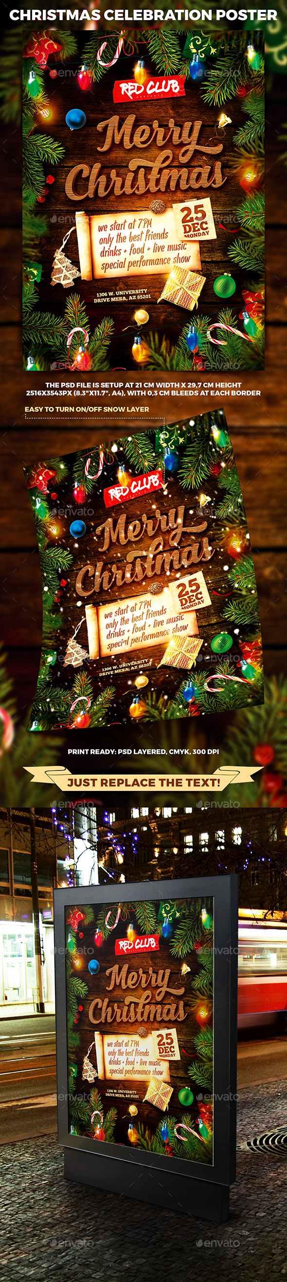 Christmas Celebration Poster vol.3 - Holidays Events
