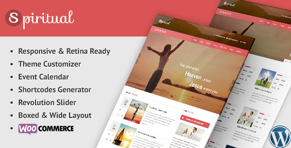 Spiritual - Church WordPress Theme (Responsive) - Churches Nonprofit
