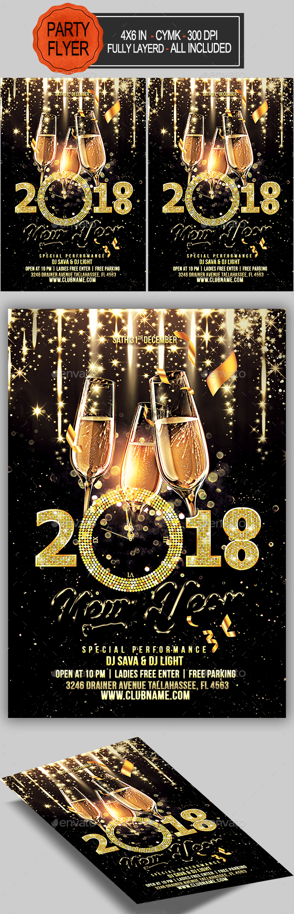 New Year Party Flyer - Clubs & Parties Events